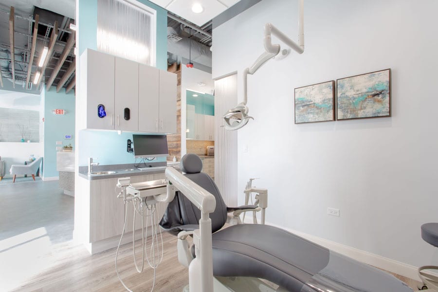 Modern dental treatment room at Dental Matters in Skokie