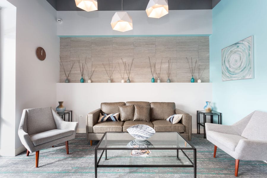 Comfortable waiting room at Dental Matters in Skokie